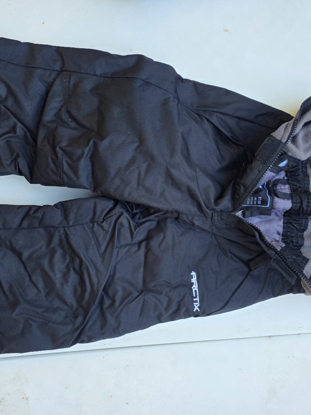 Arctix Kids Insulated Snow Bib Overalls Black Gray Toddler 4T
